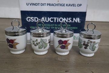 Afbeelding van Set van 4 porseleinen Royal Worcester eierdoppen