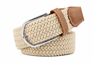 Afbeelding van Geweven riem camel - elastisch