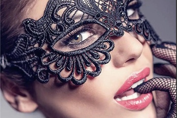 Afbeelding van Oogmasker - lace - zwart