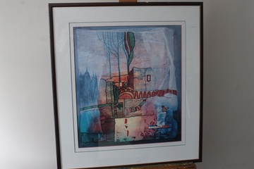 Afbeelding van Ingelijst abstracte kunstdruk