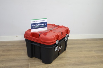 Afbeelding van 2 Kunststof gereedschapskisten, opbergkisten