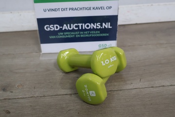 Afbeelding van Set groene domyos dumbbells 1 kg