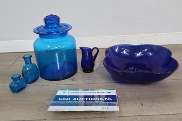 Afbeelding van Set blauw Glaswerk