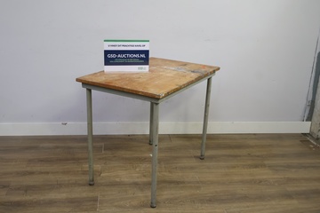 Afbeelding van Vintage Metaal-houten Werktafel