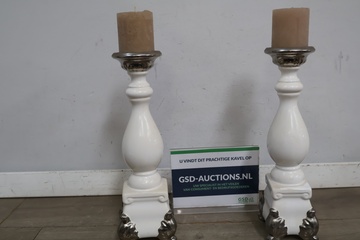 Afbeelding van Set van 2 decoratieve kandelaren