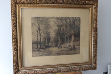 Afbeelding van Ingelijste litho 'Herfst'