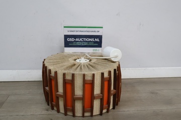 Afbeelding van 
Vintage Scandinavische hanglamp - jute teak