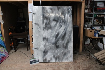 Afbeelding van Abstract zwart-wit schilderij