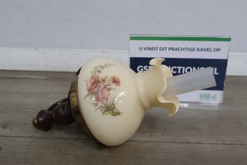 Afbeelding van Vintage wandlamp met bloemenmotief