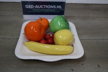 Afbeelding van Decoratief fruitschaal met kunst fruit