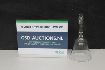 Afbeelding van Kristallen bel met gegraveerd handvat