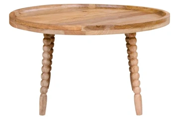 Afbeelding van Salontafel Mangohout Ø60cm - 60x60x35cm - Tafel Jammu