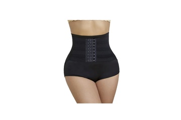 Afbeelding van Shapewear broek met kant en hoge taille - zwart - large