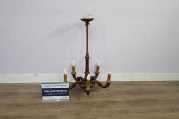 Afbeelding van Antieke Houten Hanglamp