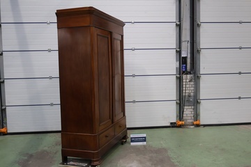 Afbeelding van Antieke Mahonie-houten Linnenkast