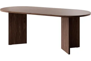 Afbeelding van Selsey - Eettafel - Ovo - Wisconsin Walnoot - Ovaal - 204x90