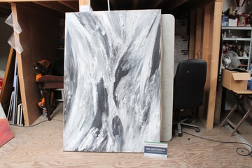 Image of Abstract zwart-wit schilderij
