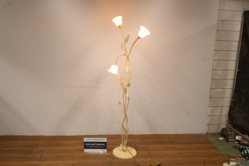 Afbeelding van Vloerlamp vintage jaren 60 met melkglas kelken en dimmer