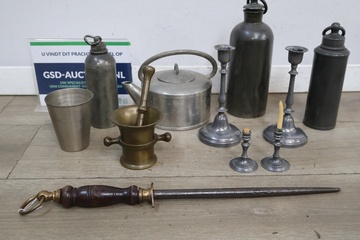 Afbeelding van Verzameling Tinnen/Messing items