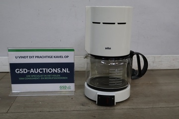 Afbeelding van Braun koffiezetapparaat wit met glazen kan