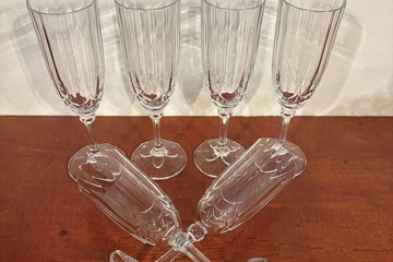 Afbeelding van Set van 6 vintage champagneglazen Luminarc