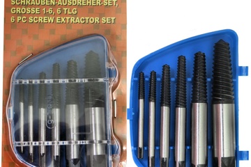 Afbeelding van 6 delige schroef extractor tappen set