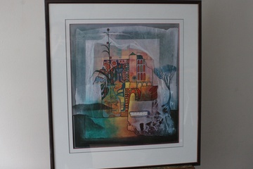 Afbeelding van Ingelijste abstracte kunstprint