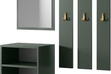 Afbeelding van Selsey Ingangskast, melamine, flessengroen, 160 cm