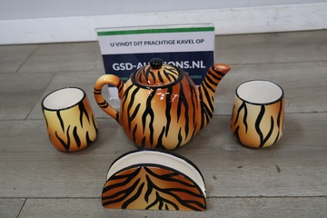 Afbeelding van tijgerprint servies