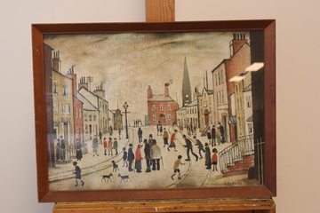 Afbeelding van Art-print van "A Lancashire Village" (1935) - Lowry