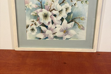 Afbeelding van Aquarel Schilderij van Bloemen van 2 kunstenaar