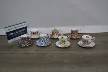 Afbeelding van Set van 7 Florale Kop en Schotels