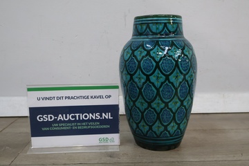 Afbeelding van Blauwe decoratieve Safi vaas met patroon