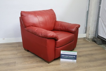 Afbeelding van Rode leren fauteuil
