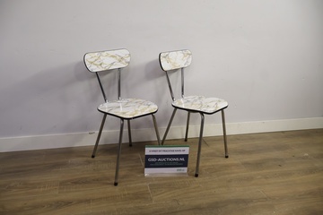 Afbeelding van Set van 2 vintage Formica Stoelen
