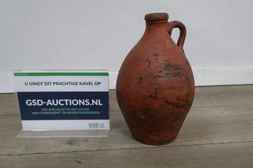 Afbeelding van Oude terracotta kruik met handvat
