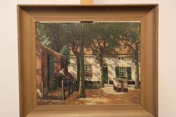Afbeelding van Schilderij Boederij aanzicht - W.A. Waggenaar