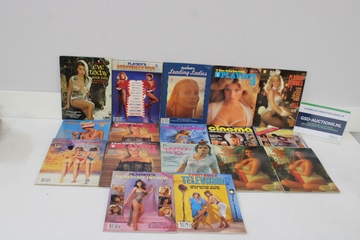 Afbeelding van Set vintage Playboy magazines en tijdschriften