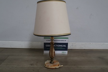 Afbeelding van Vintage tafellamp met marmeren voet