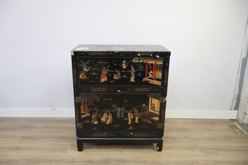 Afbeelding van Vintage Chinees ladekastje in chinoiserie-stijl 