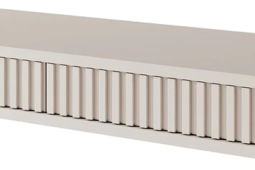 Afbeelding van OVARLO wandkaptafel met 2 lades, beige, 113 cm