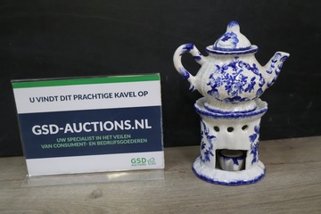 Afbeelding van Blauw-wit keramische theepot