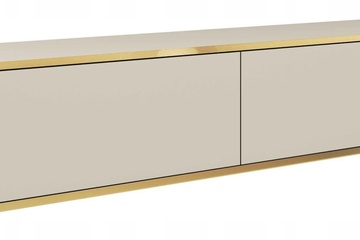 Afbeelding van Mucalma tv-meubel 135 cm beige met gouden accenten