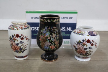 Afbeelding van Set van 3 decoratieve keramieken vazen