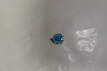 Afbeelding van Blauw Zilver Jezus bedelhanger