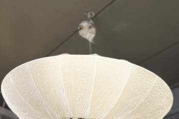 Afbeelding van Design hanglamp wit doek (nieuw in doos)