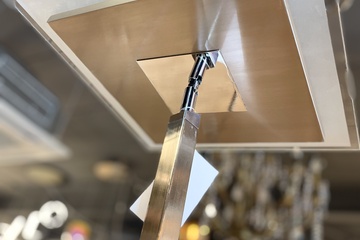 Afbeelding van Vloerlamp Led vierkant glas plaat (nieuw in doos)