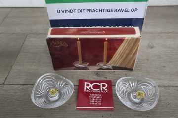 Afbeelding van RCR Royal Crystal Rock set glazen kandelaren