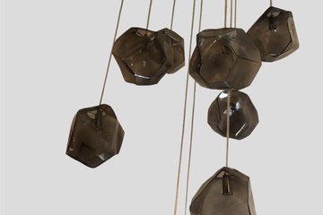 Afbeelding van Smokey steen Rocky hanglamp rond