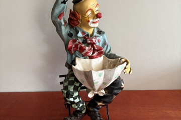 Afbeelding van Clown met kleine paraplu  kunststof